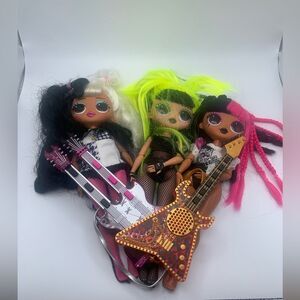 L.O.L Surprise Rock‎ & Roll Musicians Doll Set Of 3 Guitars